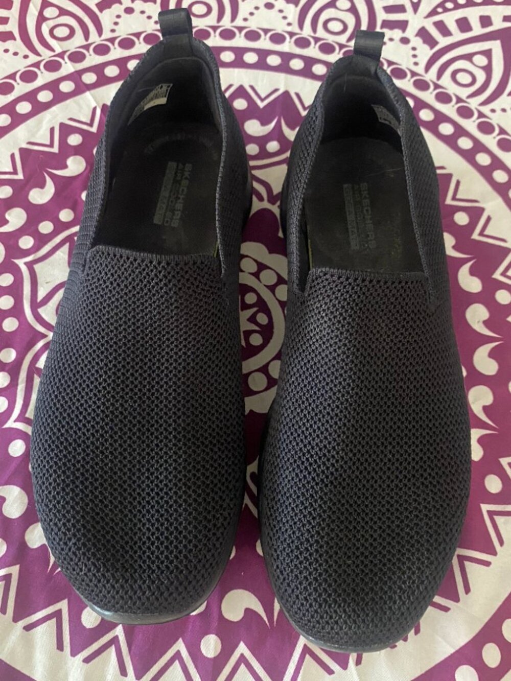Black Skechers Slip On Air Cooled Memory Foam Shoes